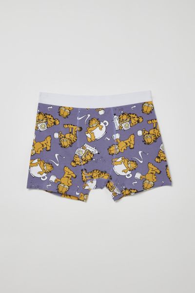 Shop Urban Outfitters Lazy Garfield Boxer Brief In Purple, Men's At