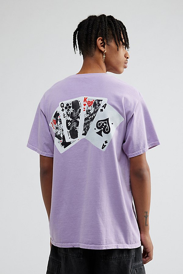 Urban Outfitters Troy Browne Uo Exclusive Playing Cards Tee In Purple At