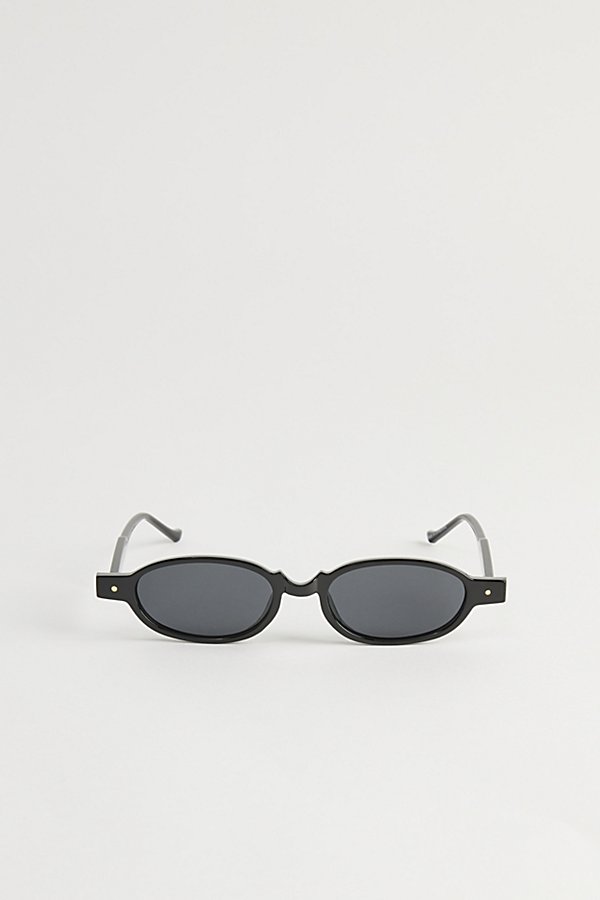 Shop Urban Outfitters Kai Slim Oval Sunglasses In Black, Men's At