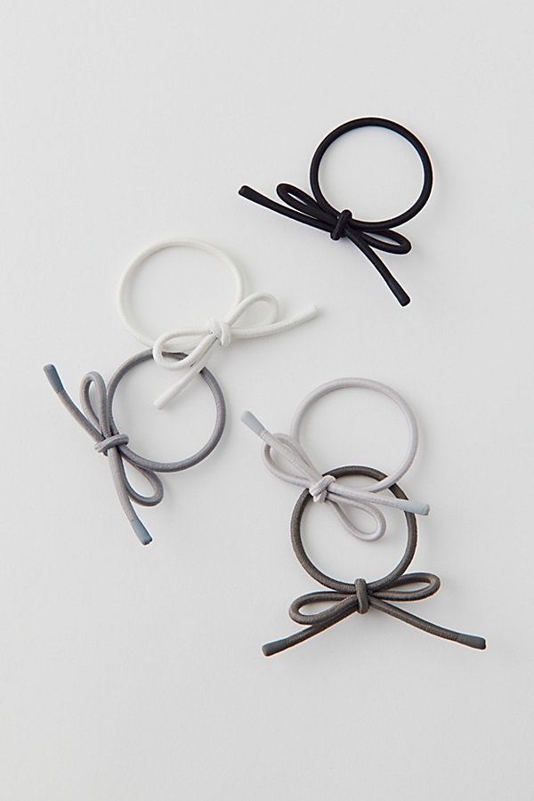 Urban Outfitters Bow Elastic Hair Tie Set In Black, Women's At