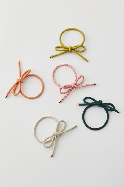 Bow Elastic Hair Tie Set