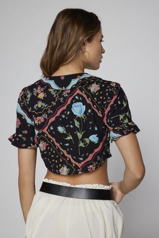 Kimchi Blue Saturday Tie-Front Cropped Top #2