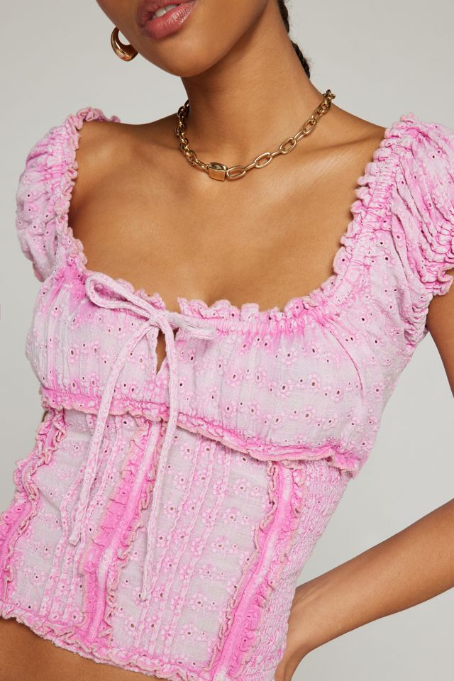 Kimchi Blue Nadia Overdyed Eyelet Blouse #2