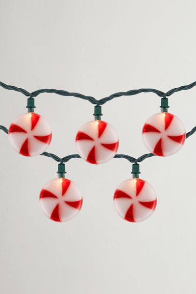 Urban Outfitters Peppermint Candy 6ft String Lights In Red At
