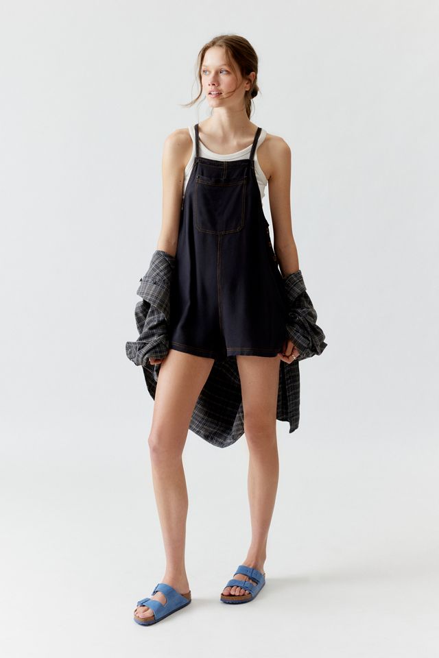 UO Greta Overall Romper | Urban Outfitters