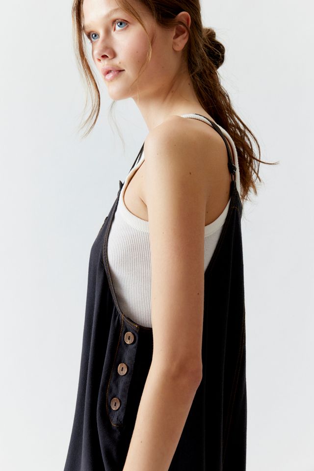 UO Greta Overall Romper | Urban Outfitters