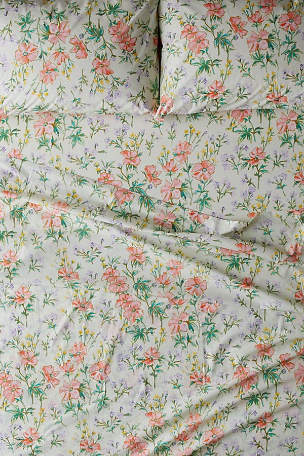 Shop Urban Outfitters Bliss Floral Sheet Set In White At