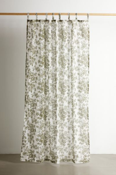 Toile Floral Window Panel