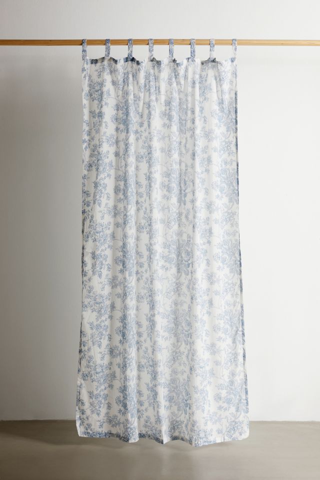 Toile Floral Cotton Window Panel #1