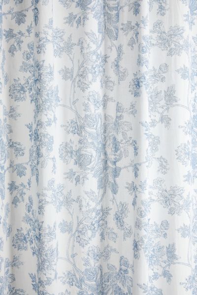 Toile Floral Cotton Window Panel