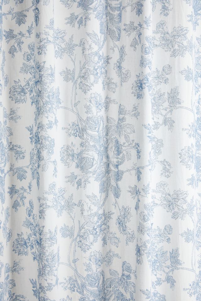 Toile Floral Cotton Window Panel #2