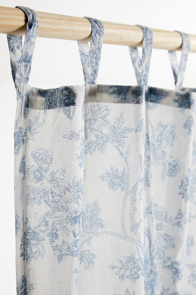 Toile Floral Cotton Window Panel #3