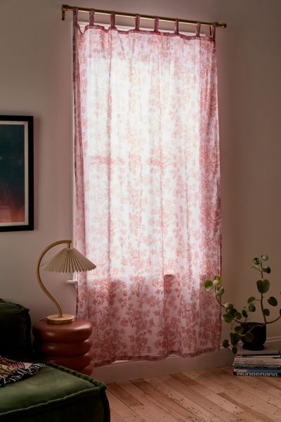 Urban Outfitters Toile Floral Window Panel In Purple At