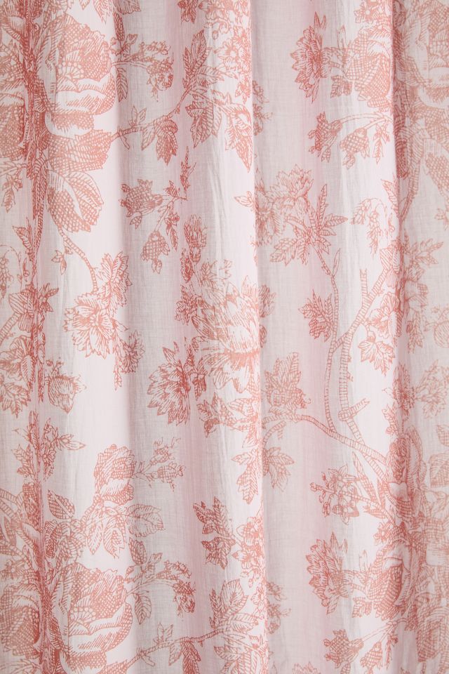 Toile Floral Window Panel #2