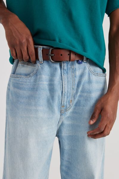 Shop Wrangler Distressed Vegetable Tanned Leather Belt In Brown, Men's At Urban Outfitters