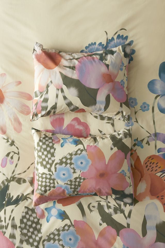 Ensemble de Taies d'Oreiller en Percale de Coton Brise Florale Wonderland #1