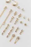 Celestial Rhinestone Post & Hoop Earring Set