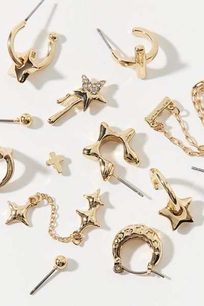 Nina Celestial Star & Moon Drop Earring | Urban Outfitters
