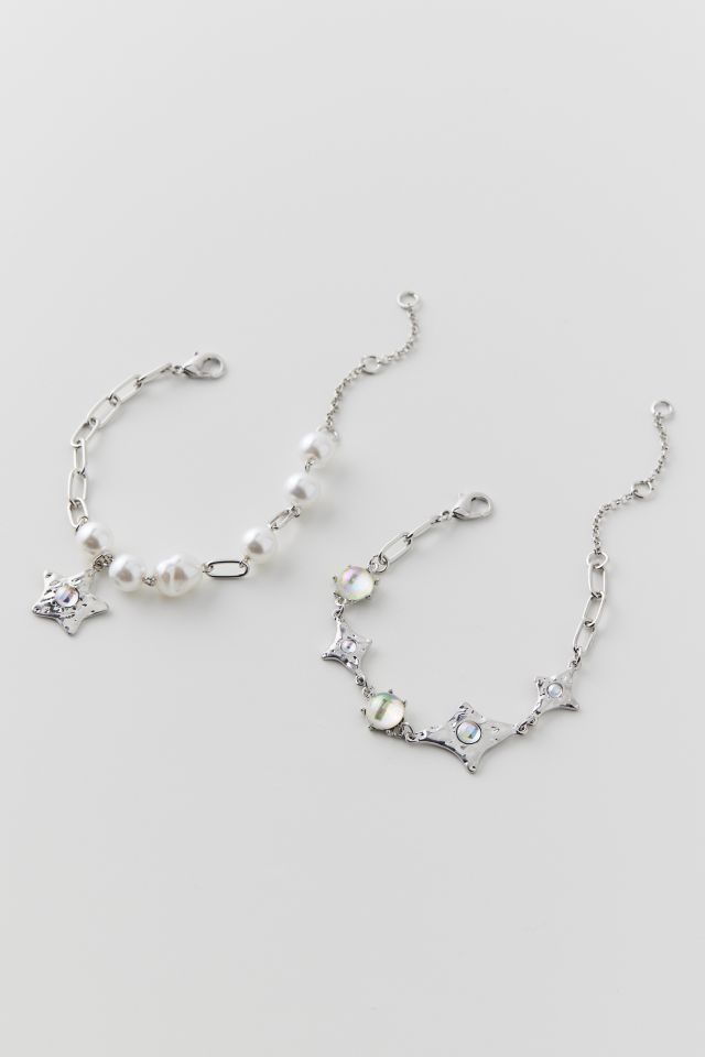 Mixed Pearl Star Bracelet Set #1