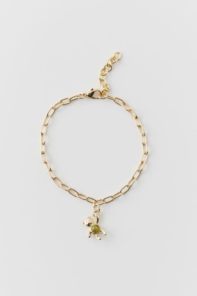 Shop Urban Outfitters Teddy Delicate Charm Bracelet In Teddy, Women's At