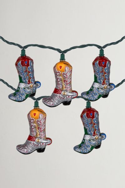 Urban Outfitters Cowboy Boot 6ft String Lights In Brown At  In Brown