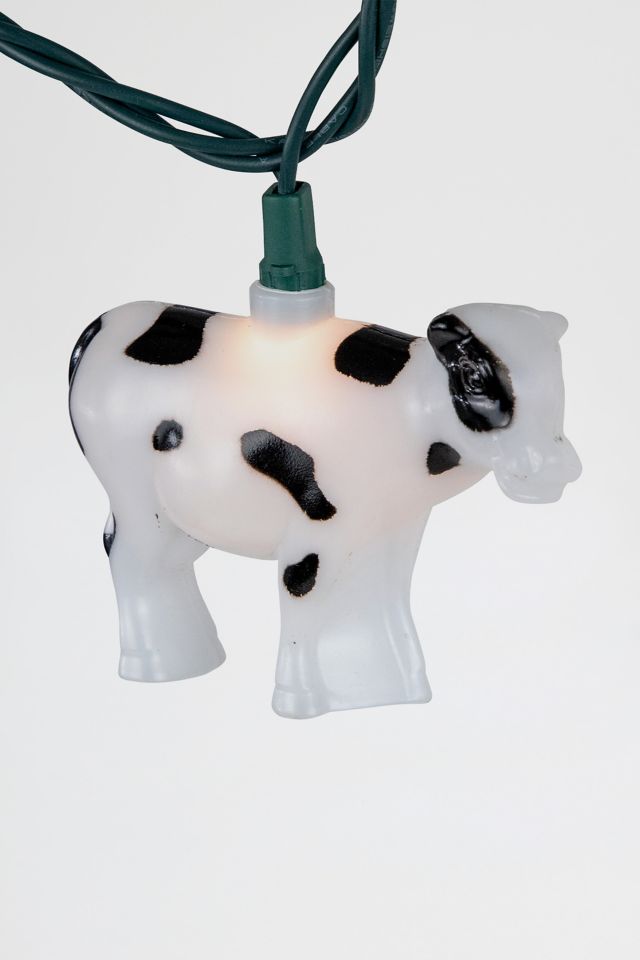 White and Black Cow 6ft String Lights #2