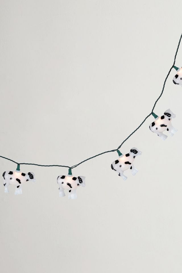 White and Black Cow 6ft String Lights #3