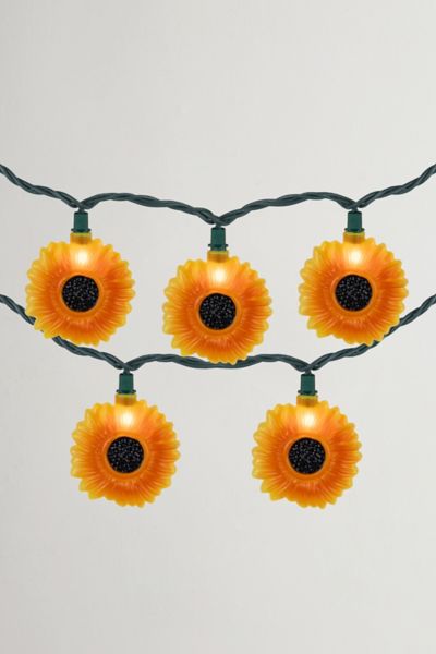 Urban Outfitters Sunflowers 6ft String Lights In Orange At