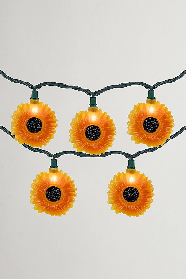 Urban Outfitters Sunflowers 6ft String Lights In Orange At  In Yellow