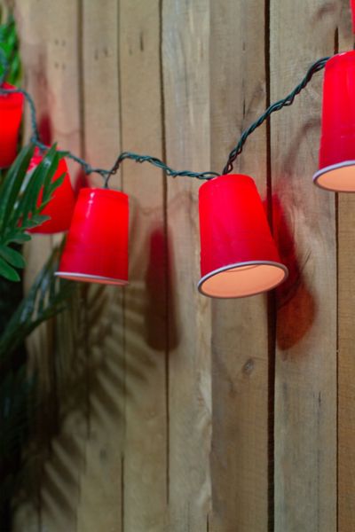 Red Party Cup 6ft String Lights