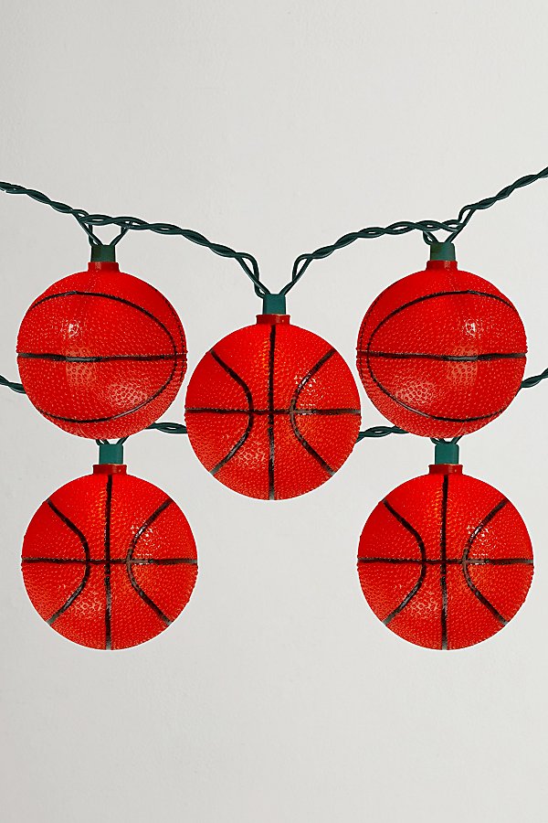 Urban Outfitters Basketballs 9ft String Lights In Black At  In Red