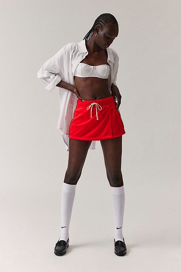 Bdg Izzy Track Micro Mini Skort In Red, Women's At Urban Outfitters
