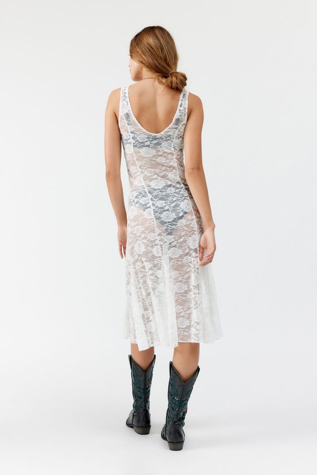 Robe Midi en Dentelle Transparente Valea Motel #4