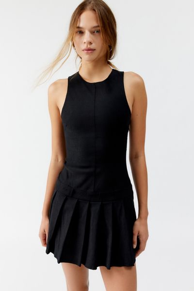 Shop Motel Ayosa Dropwaist Mini Dress In Black, Women's At Urban Outfitters