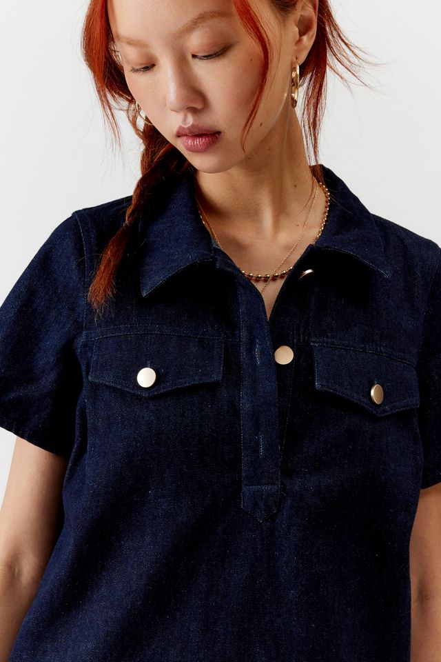 Motel Reiga Denim Mini Dress Urban Outfitters