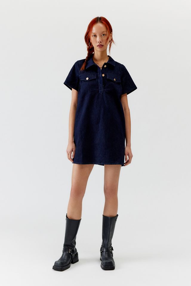 Motel Reiga Denim Mini Dress Urban Outfitters