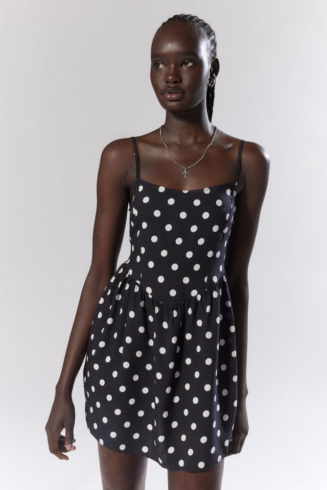 Motel Ramana Polka Dot Mini Dress Urban Outfitters