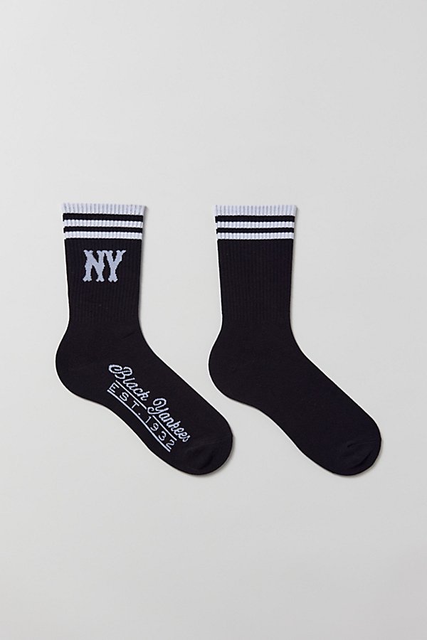 Urban Outfitters New York Striped Crew Sock In Black, Men's At