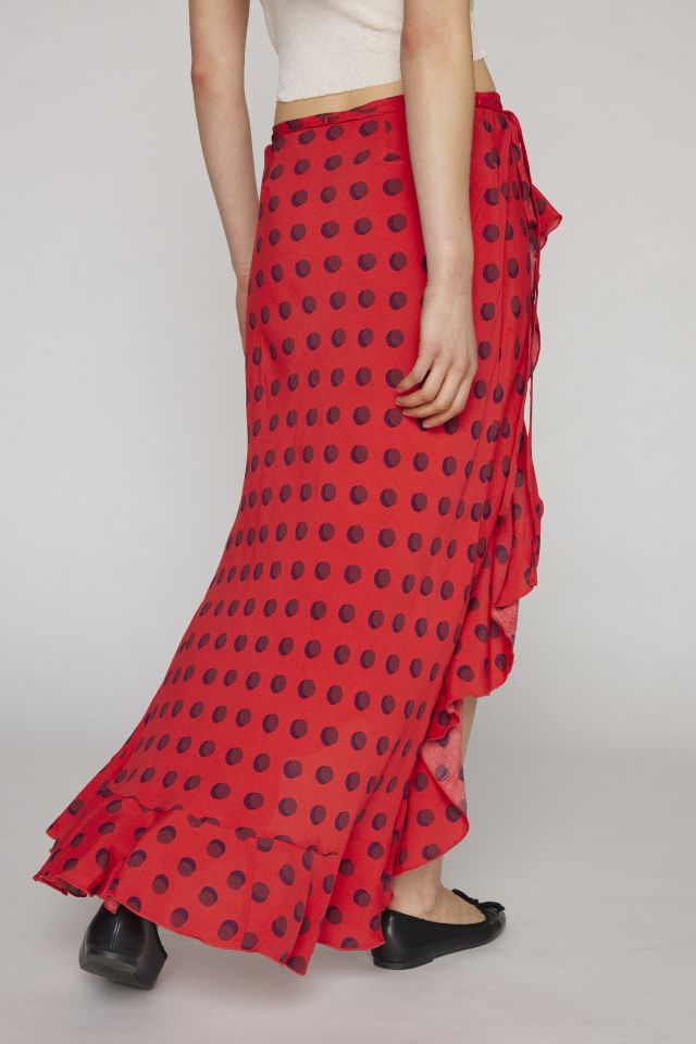 Kimchi Blue Crishell Ruffle Wrap Maxi Skirt #4