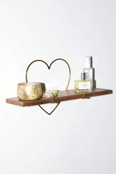 Shop Urban Outfitters Heart Bracket Wall Shelf In Gold At