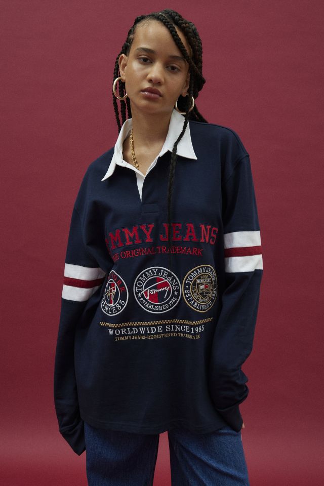 Tommy Jeans Varsity Explorer Rugby Polo Shirt Urban Outfitters