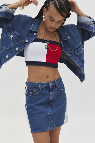 Tommy Jeans Izzie Denim Flag Mini Skirt