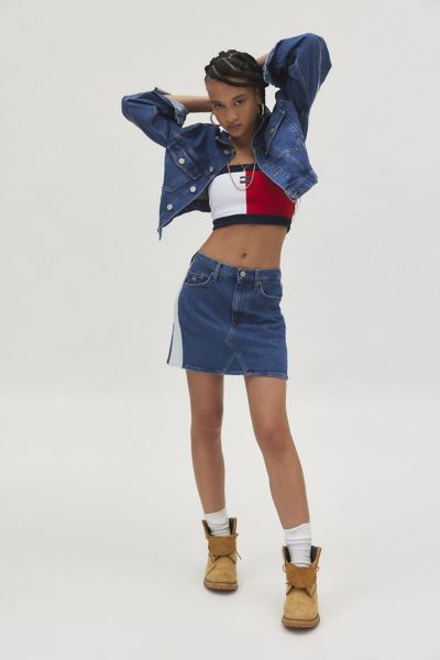 Tommy Jeans Izzie Denim Flag Mini Skirt