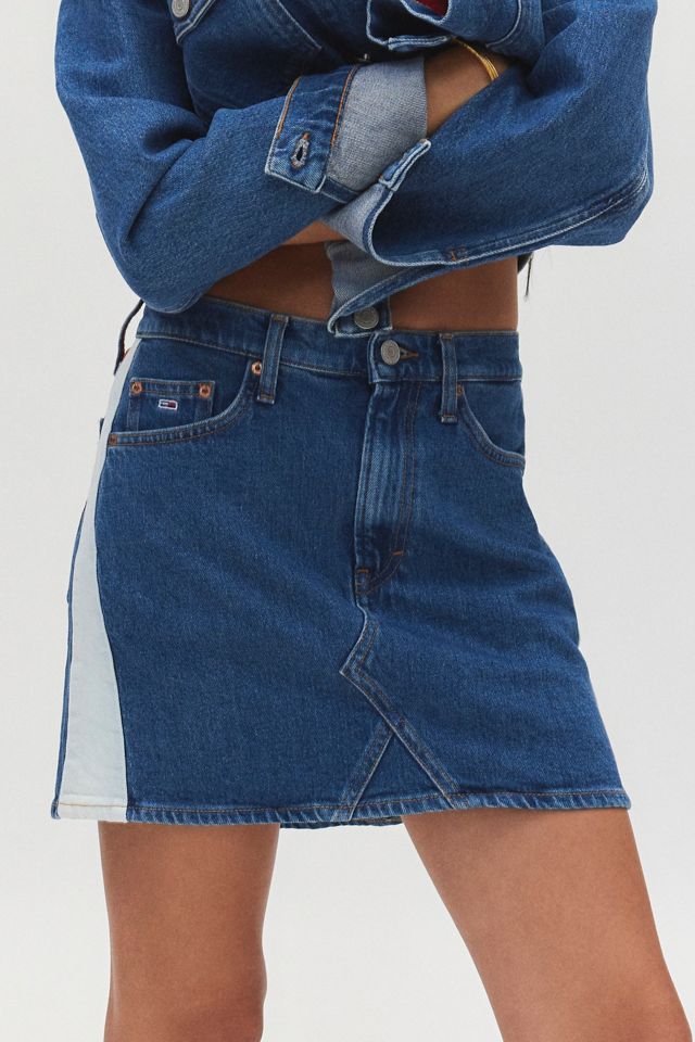 Tommy Jeans Izzie Denim Flag Mini Skirt | Urban Outfitters
