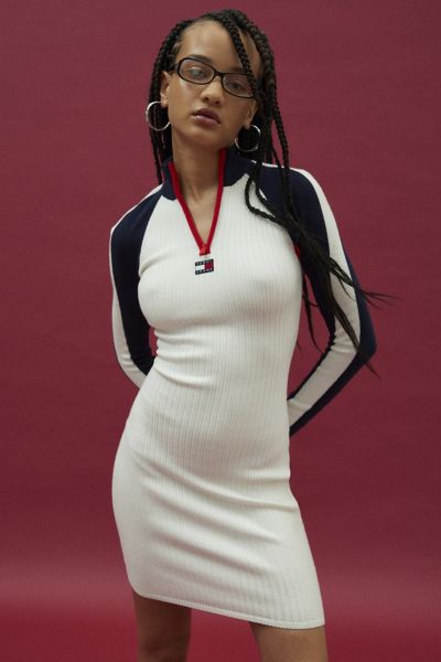 Tommy Jeans Color-Blocked Ribbed Sweater Dress