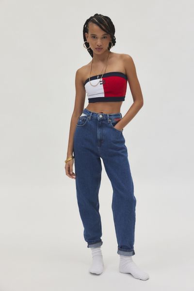 Tommy Jeans Badge Cropped Tube Top