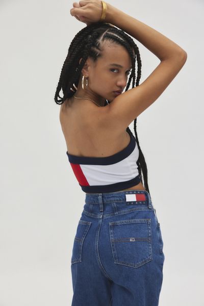 Tommy Jeans Badge Cropped Tube Top