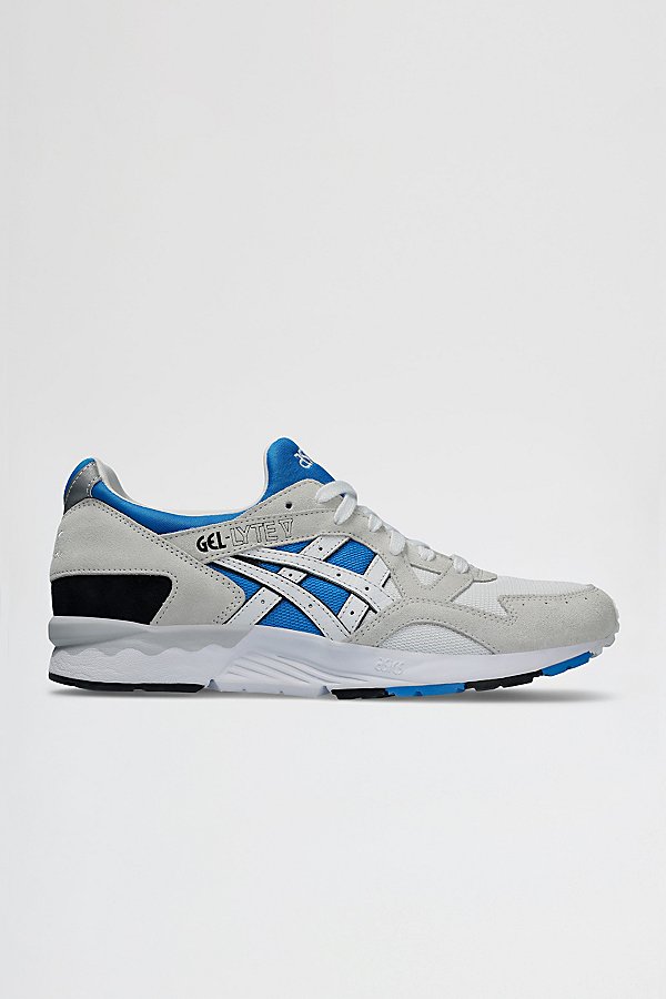 Asics Gel-lyte V Sportstyle Sneakers In White/electric Blue At Urban Outfitters
