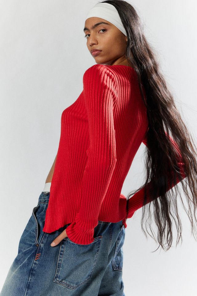 Silence + Noise Heidi Ribbed Cardigan #3