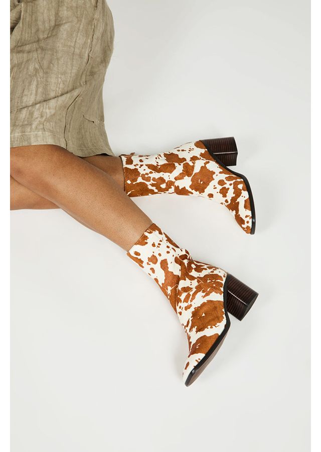 Intentionally Blank PG Cow Print Boot #1